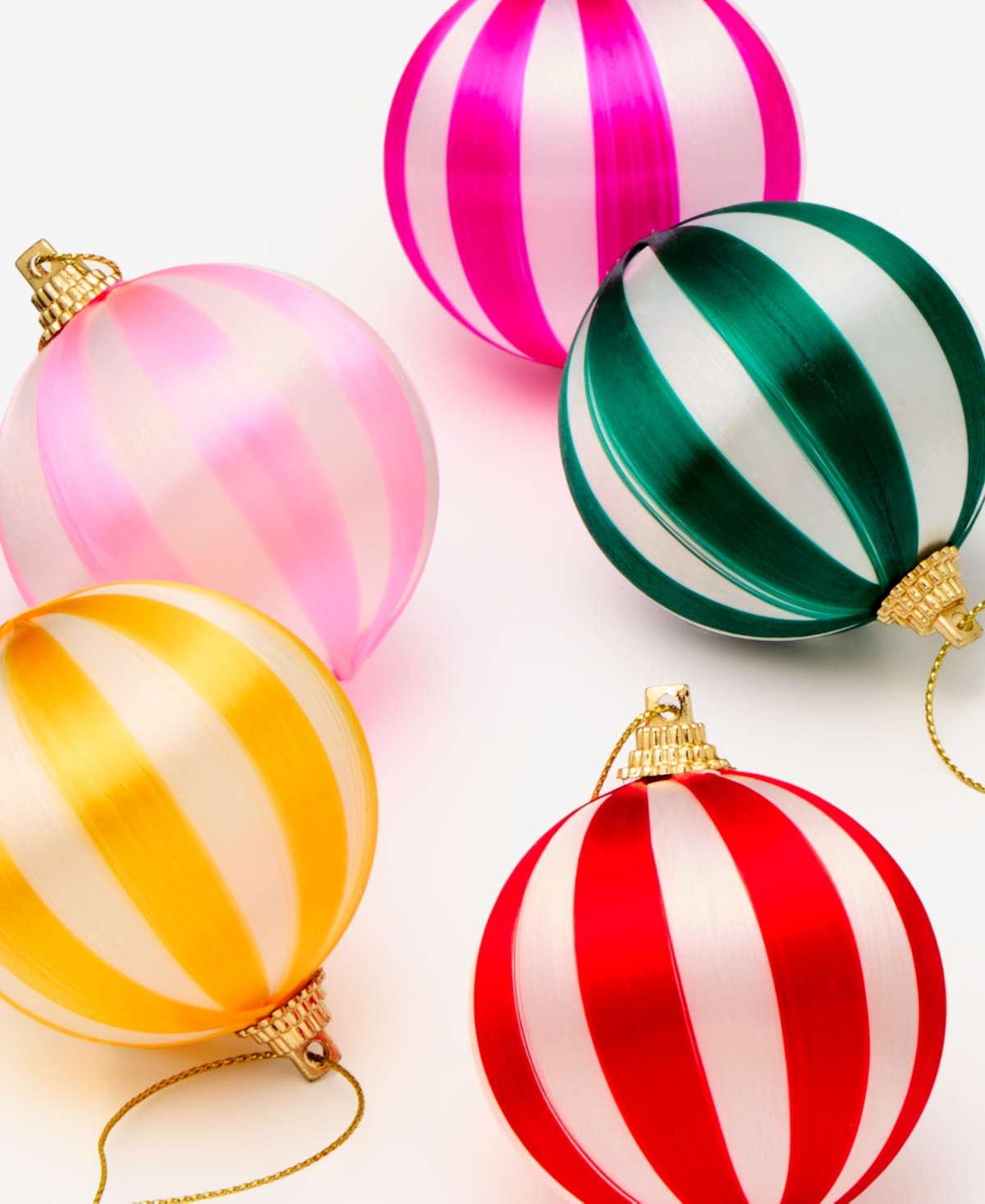 Holiday Lane Whimsy Set of 6 Satin Ball Ornaments, Macy's Exclusive