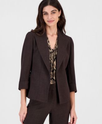 Women's Notch-Collar Cuffed-Sleeve Blazer