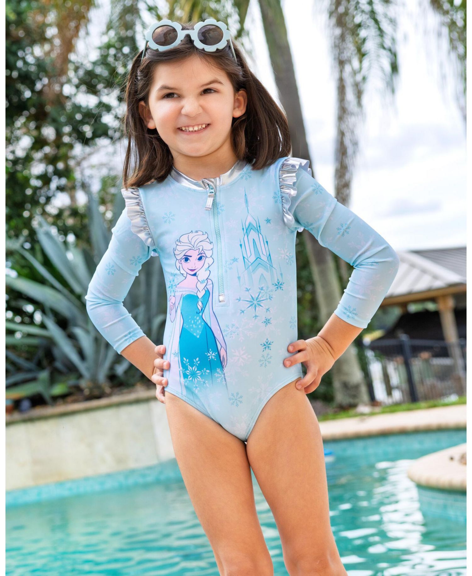 Toddler Girls Minnie Mouse Queen Elsa One Piece Swimwear