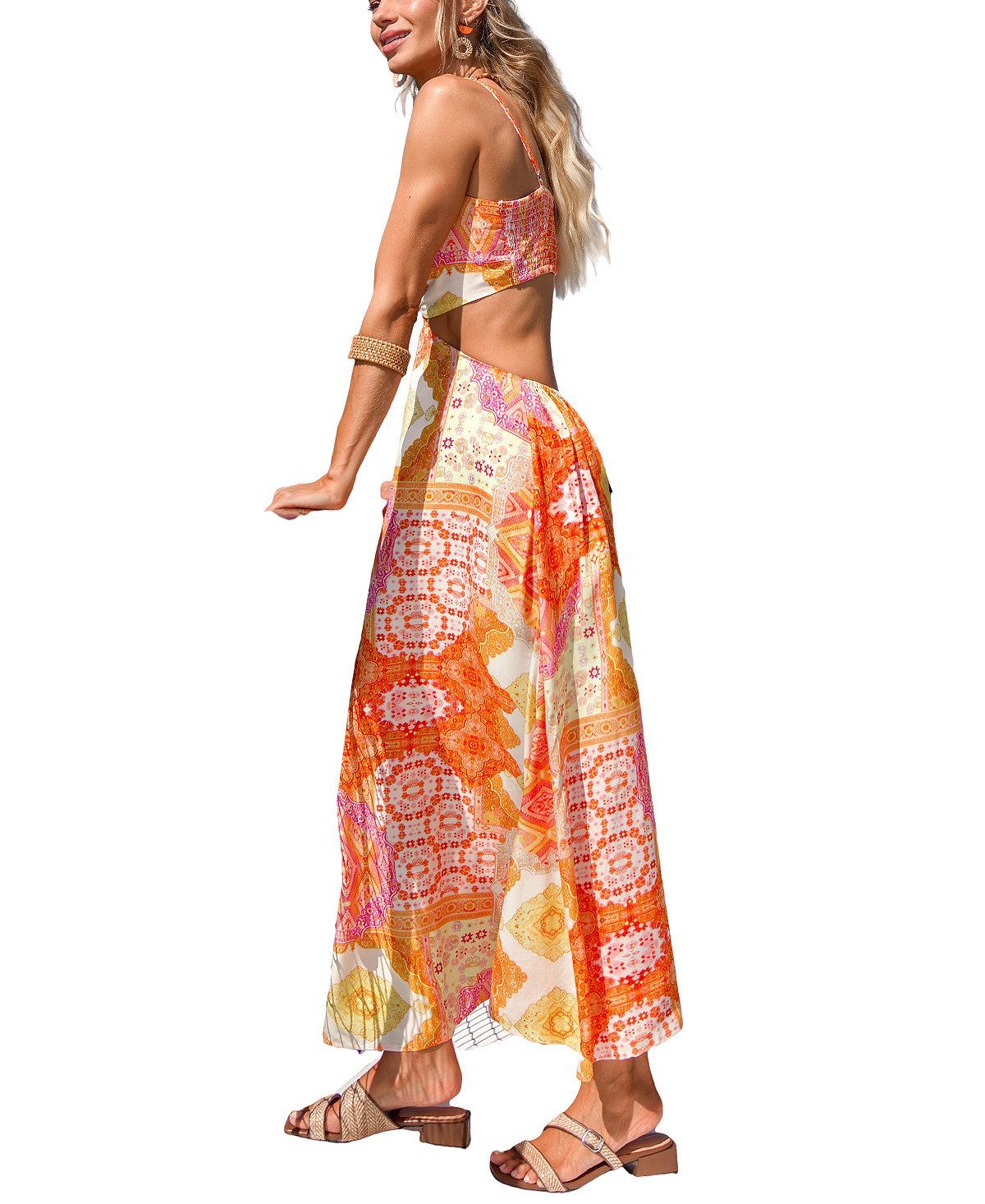 Cupshe Women's June Plans Patchwork Maxi Beach Dress view 2 — MAYCSS fashion products