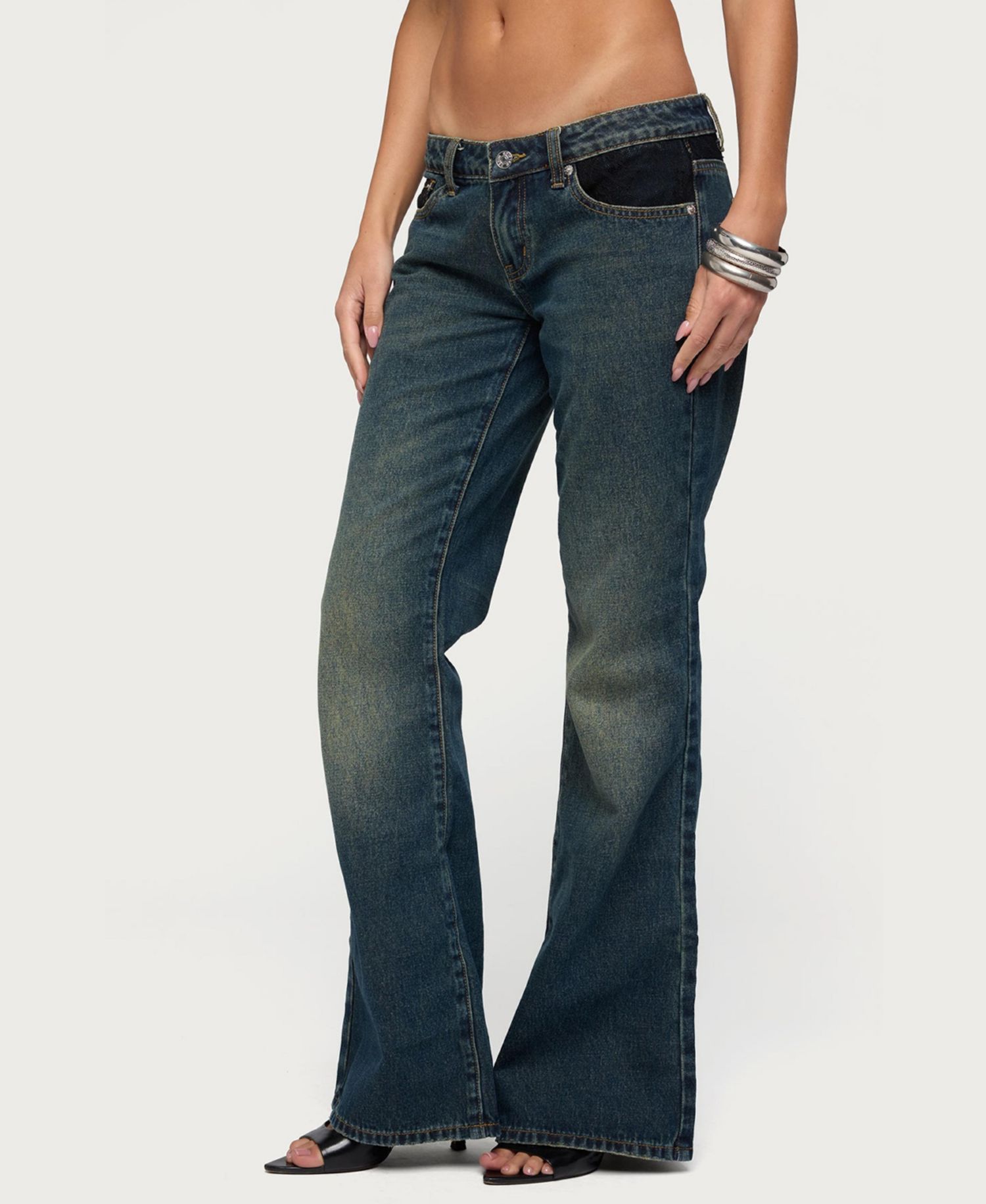 Women's Tatem Lacey Low Rise Flared Jeans