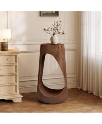 Modern Hollow MGO End Table 200lbs High Capacity No Assembly Accent Table