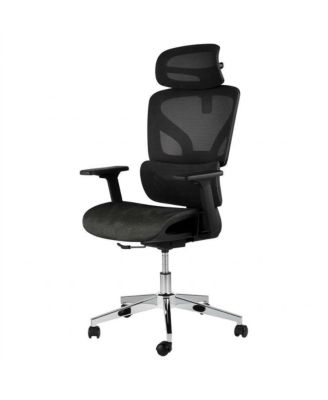 Ergonomic High-Back Mesh Office Chair with 4D Armrests, Lumbar Support, Headrest, Seat Depth Adjustment, Tilt Lock