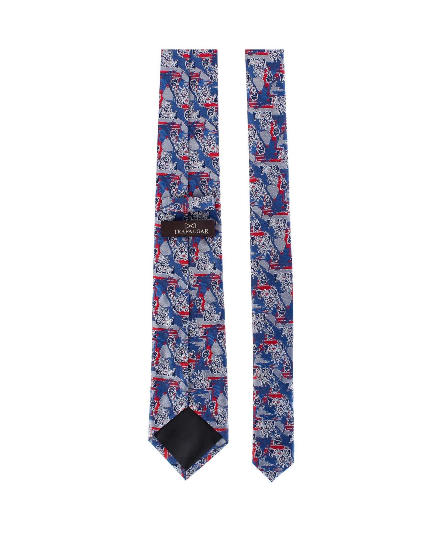 Мужской галстук TRAFALGAR Freedom's Torch Patriotic Silk Novelty Necktie, цвет: Multiple — фото 3
