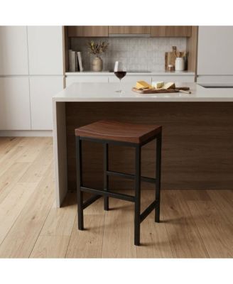 24" Steel Backless Counter Height Bar Chair