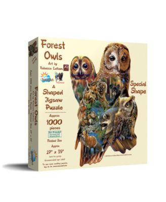 Forest Owls 1000 piece Jigsaw Puzzle for Adults Special Shape