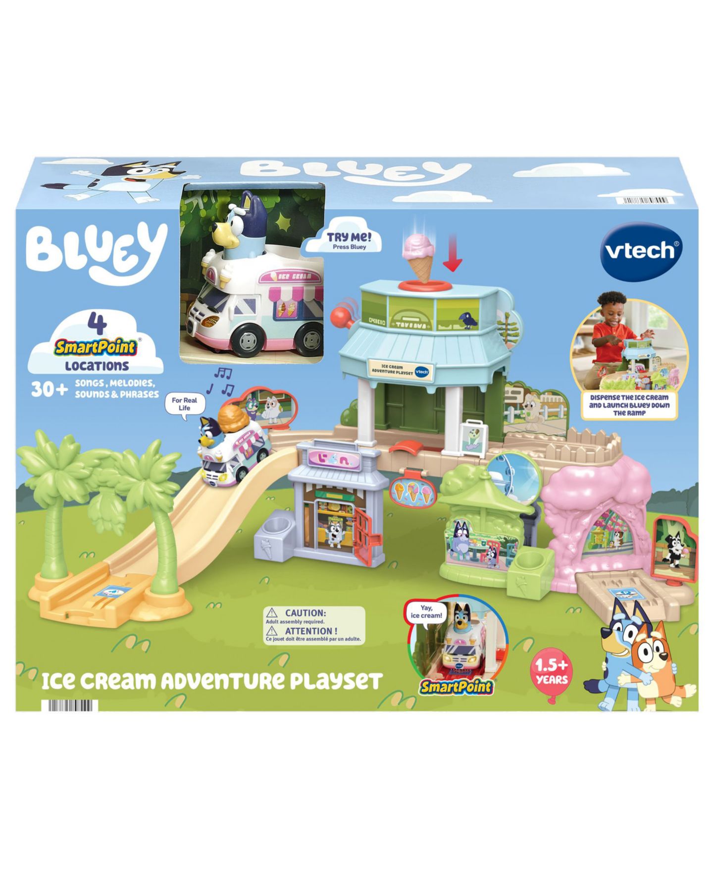 Детские игрушки Bluey Ice Cream Adventure Playset Interactive Pretend Play Track Set — фото 7