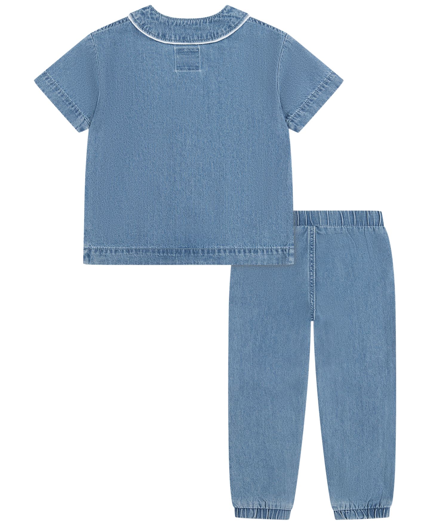 Комплект Levi's Baseball Short-Sleeve Shirt and Pants, 2-Piece Set для мальчиков-малышей, цвет: Небесно-голубой — фото 2