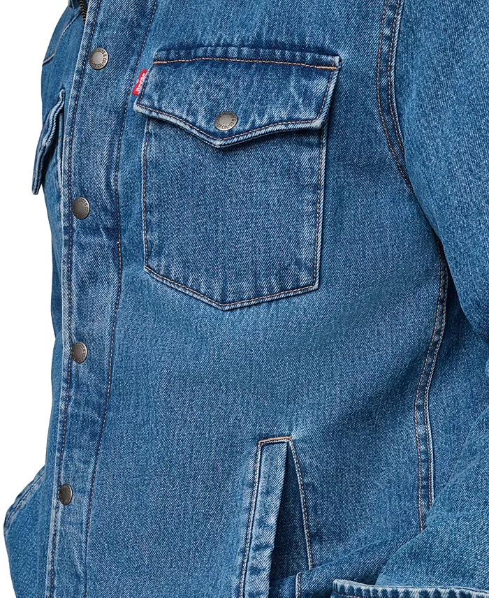 Men's Denim Filled Shacket - thumbnail 5