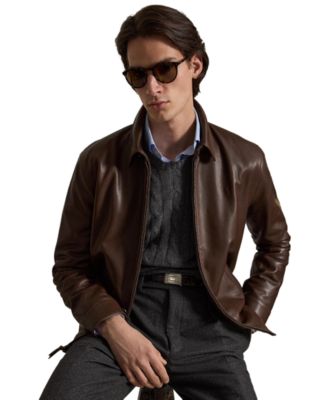 Polo Ralph Lauren Men's Leather Jacket - Macy's
