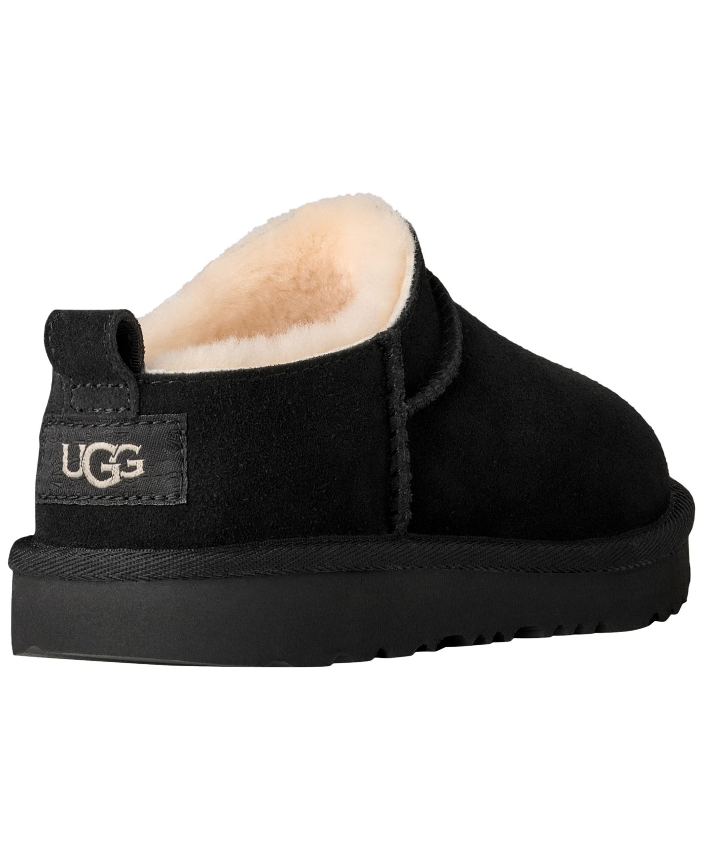 Детские ботинки UGG® Classic Micro Slip-On Booties, цвет: Чёрный — фото 3
