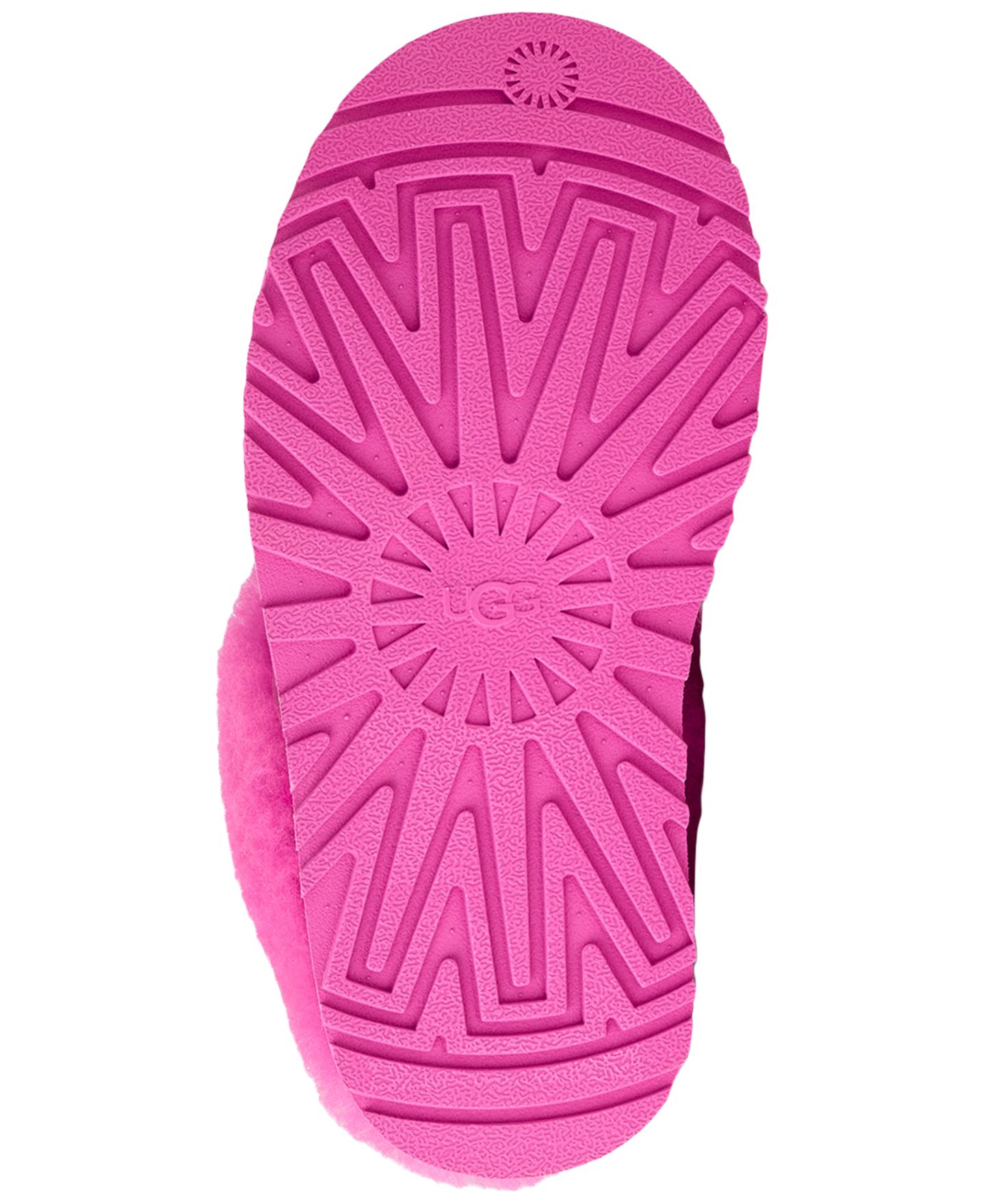 Тапочки UGG® Round Toe Disquette Slippers для девочек, цвет: Яркий фуксия — фото 5