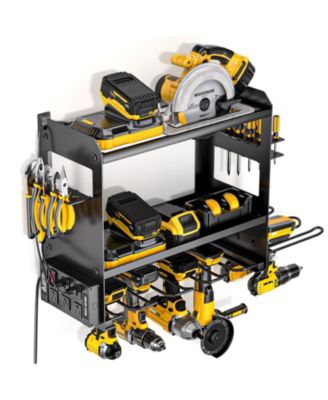 Power Tool Organizer Wall Mount Charging Station Drill Holder Metal Strip