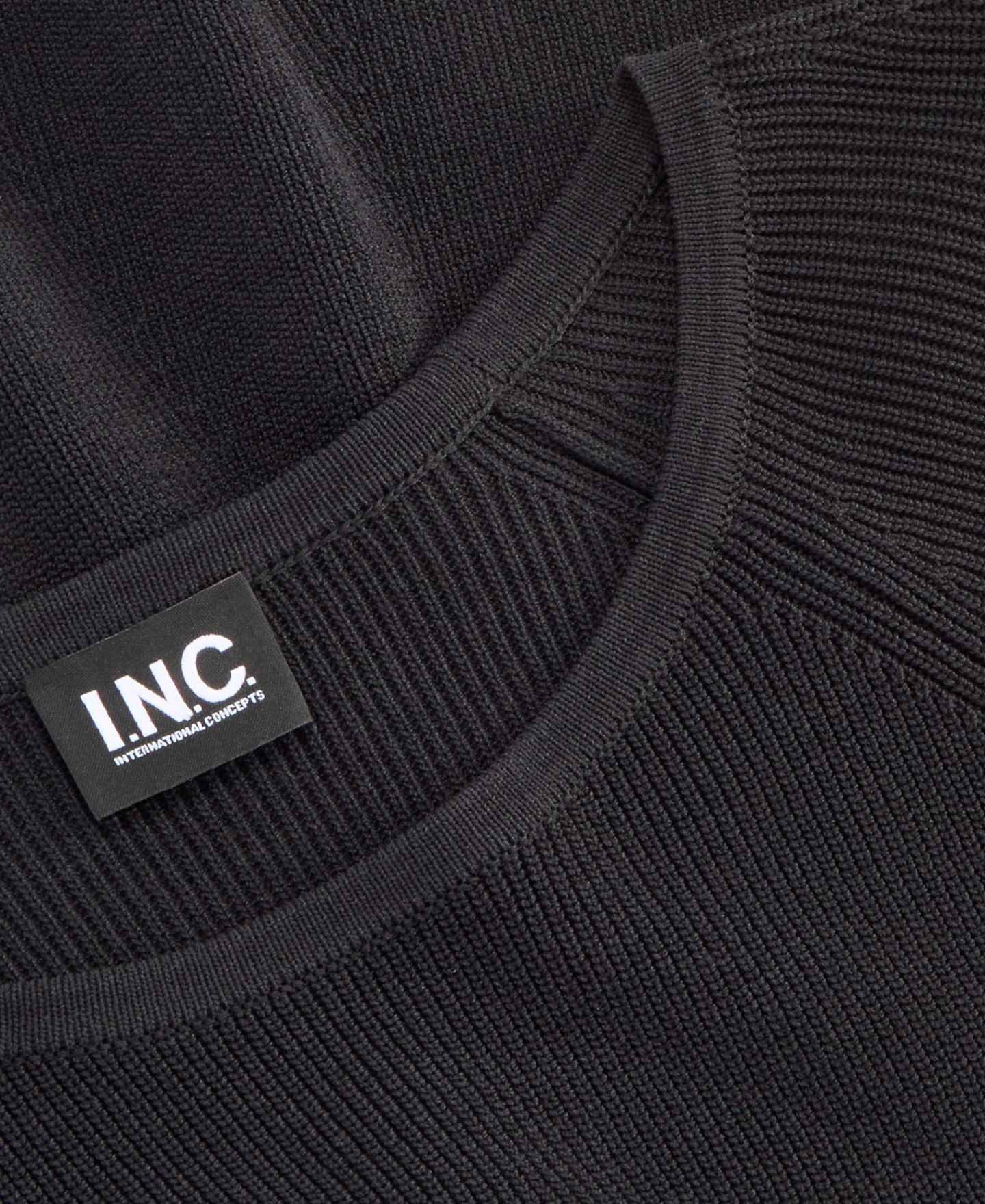 Женский свитер I.N.C. International Concepts Peplum Crewneck Long-Sleeve, цвет: Глубокий чёрный — фото 3