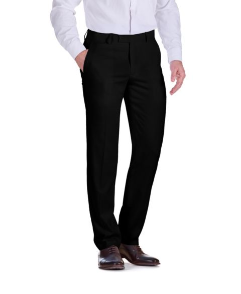 Мужские брюки Gino Vitale Slim Fit Stretch Dress Pant, цвет: Чёрный