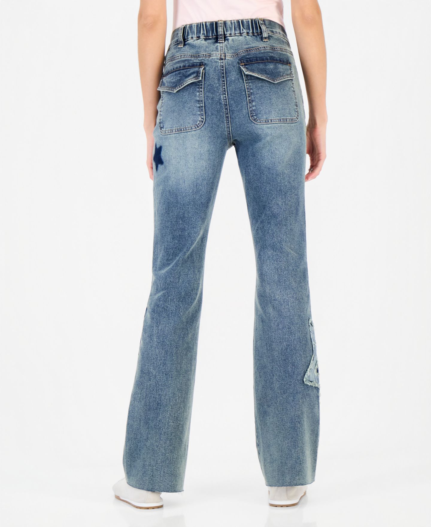 Женские джинсы Madden Girl Juniors' High-Rise Elastic Back Boot Denim, цвет: Варёный — фото 4