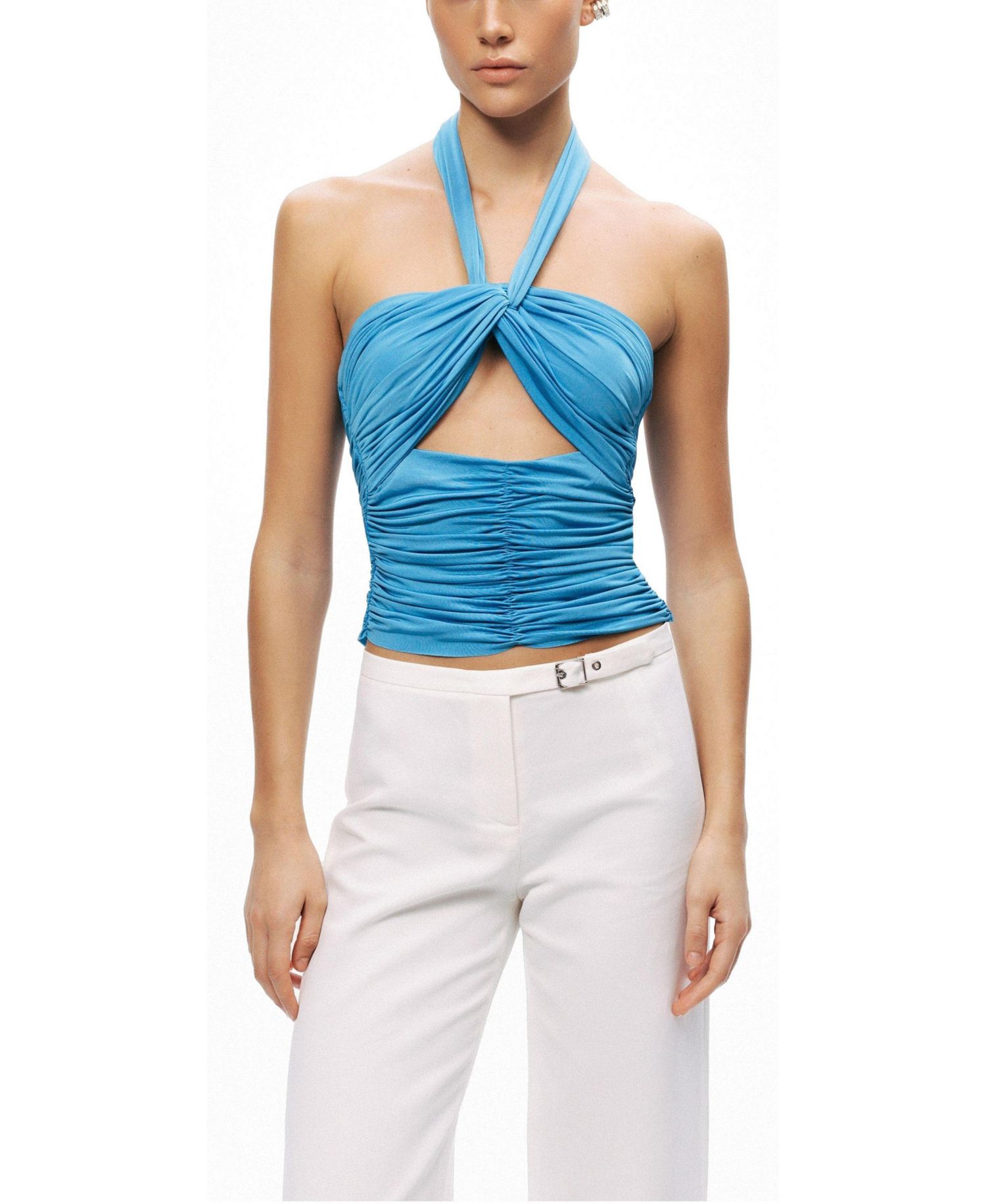 Women's Cut-Out Draped Blouse