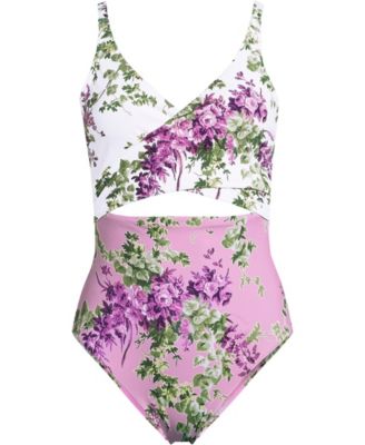 Women's Wrap Monokini High Leg One Piece Swimsuit
