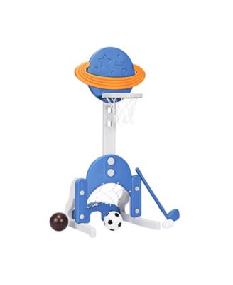 3 In 1 Height Adjustable Kids Basketball Hoop Set With Balls