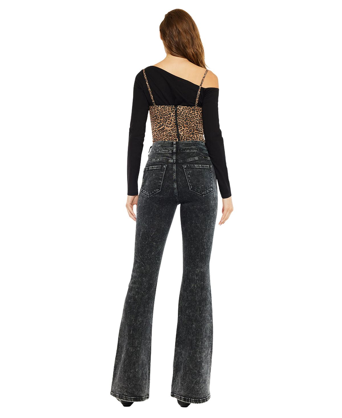 KanCan Women's Amirah Ultra High Rise Flare Jeans view 3 — MAYCSS fashion products
