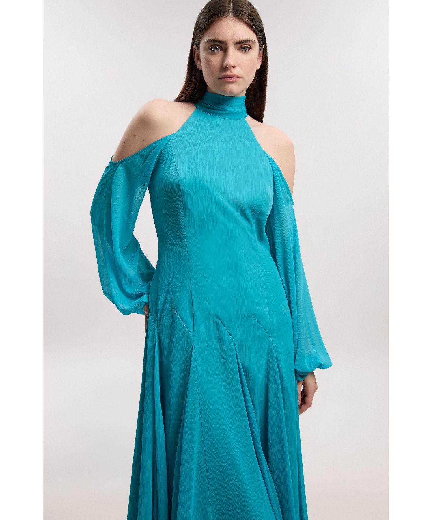 Women's Cold Shoulder Maxi Dress