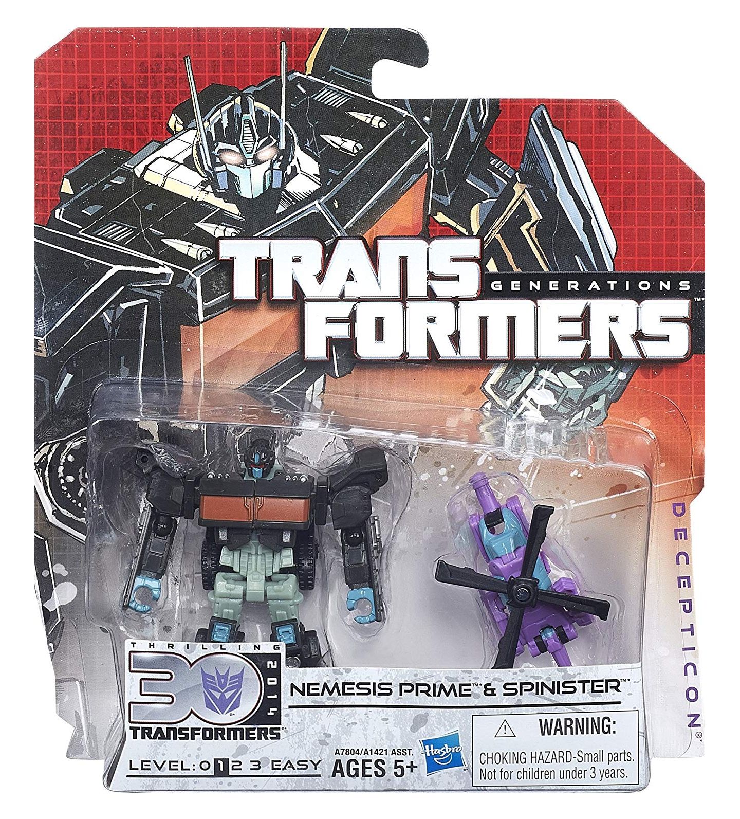 Детские фигурки Transformers Nemesis Prime and Spinister Triple Changer 2-Piece Set Action Figure, Ages 11+ — фото 2