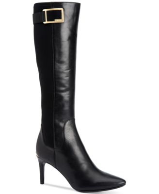 womens tall black dress boots