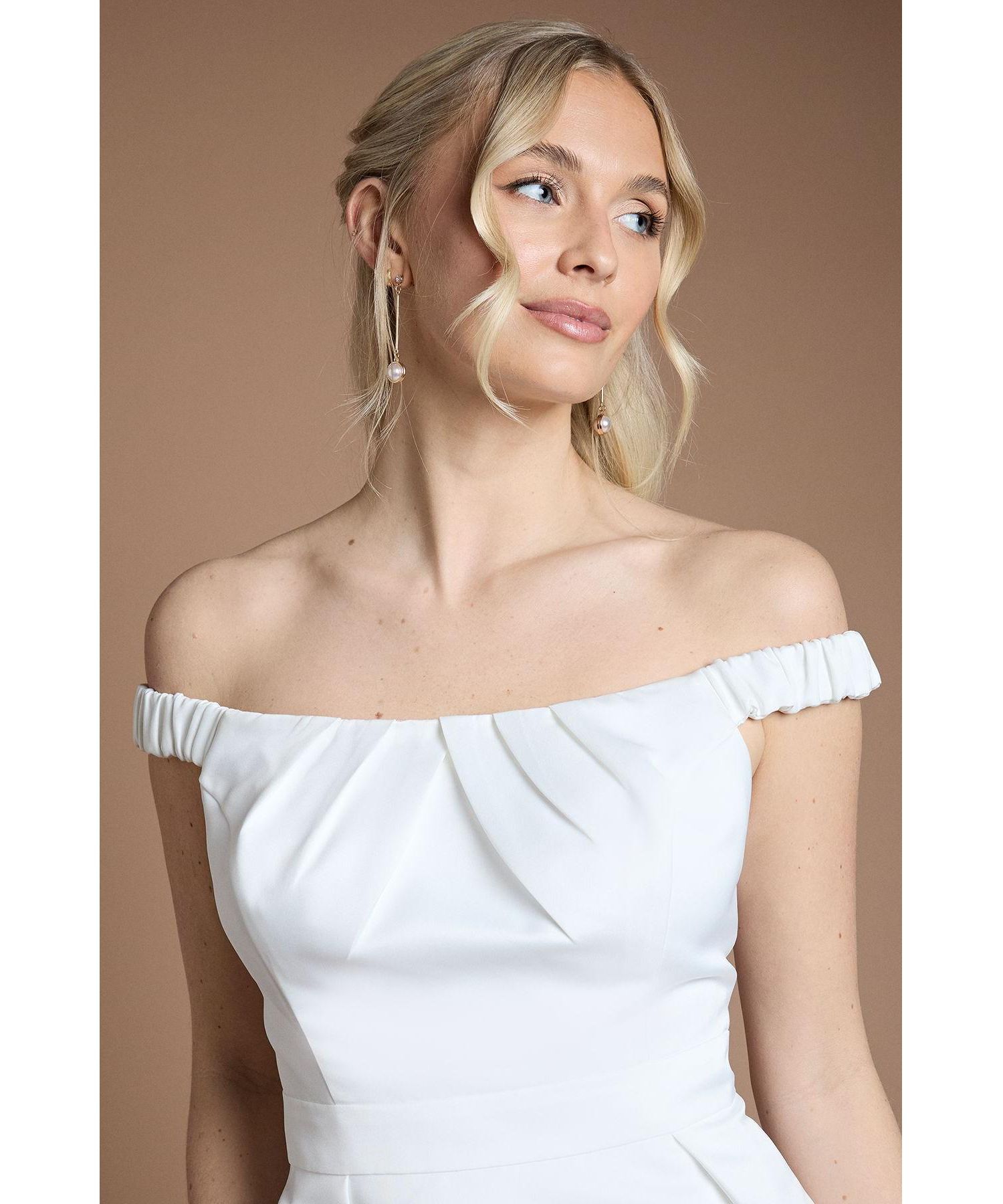 Women's Bardot Bridal Mini Dress