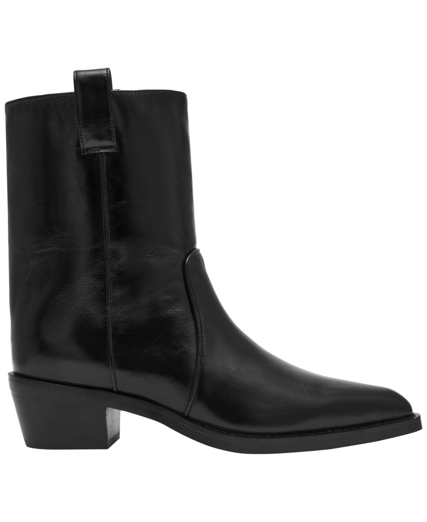 Женские ботинки Steve Madden Vinny Stovepipe Western Booties, цвет: Чёрный блестящий — фото 2