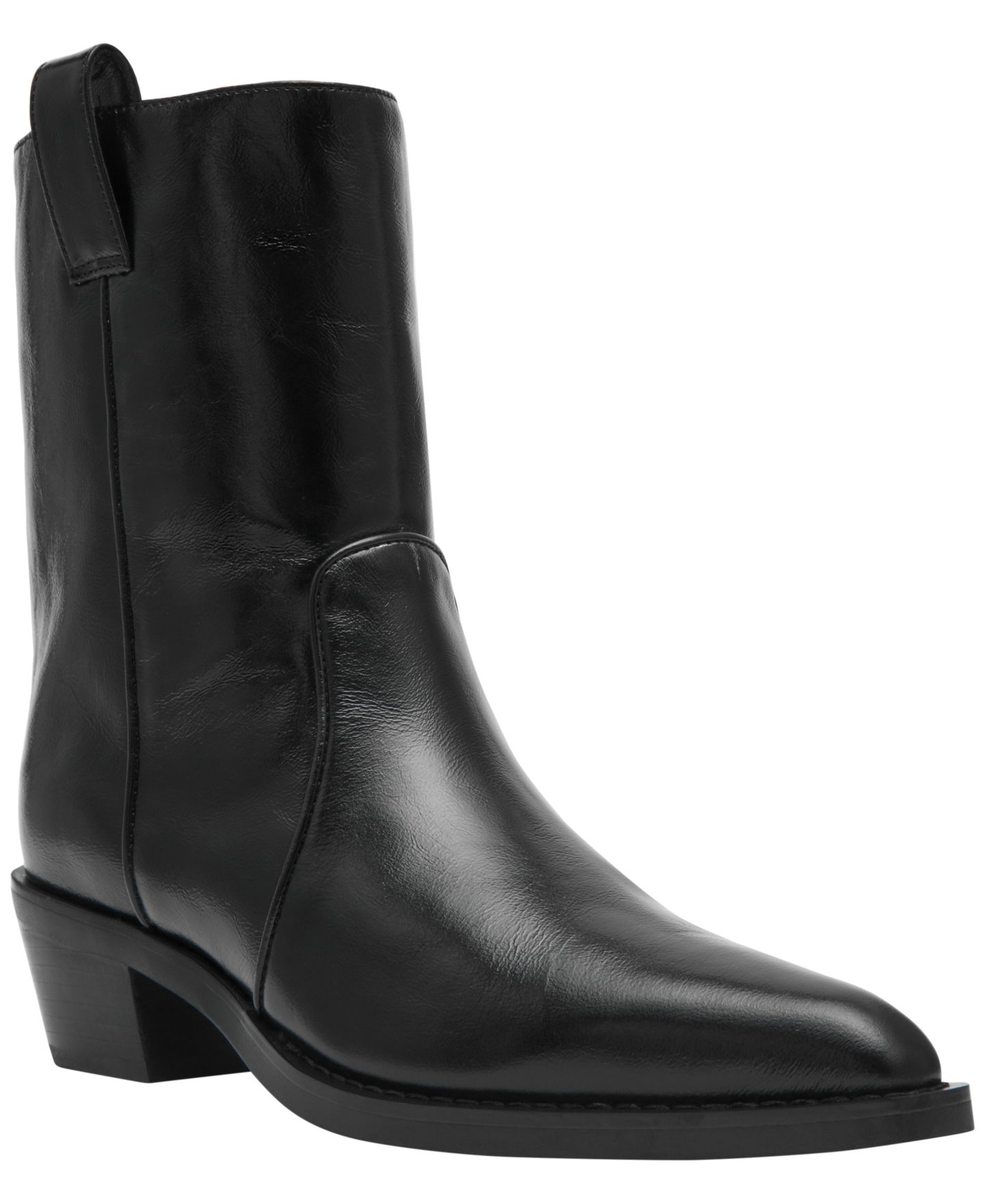 Женские ботинки Steve Madden Vinny Stovepipe Western Booties, цвет: Чёрный блестящий — фото 1