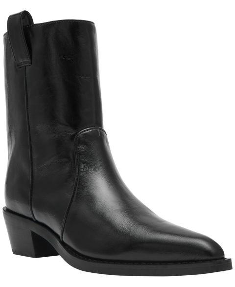 Женские ботинки Steve Madden Vinny Stovepipe Western Booties, цвет: Чёрный блестящий