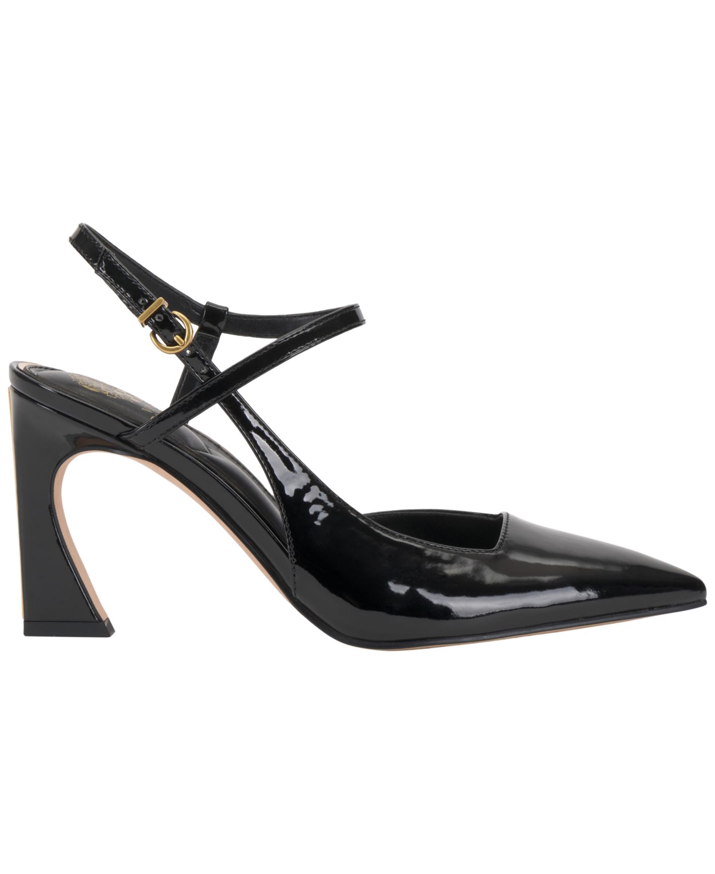 Женские туфли Vince Camuto Bevarin Strappy Blade-Heel Pumps, цвет: Чёрный лаковый — фото 2
