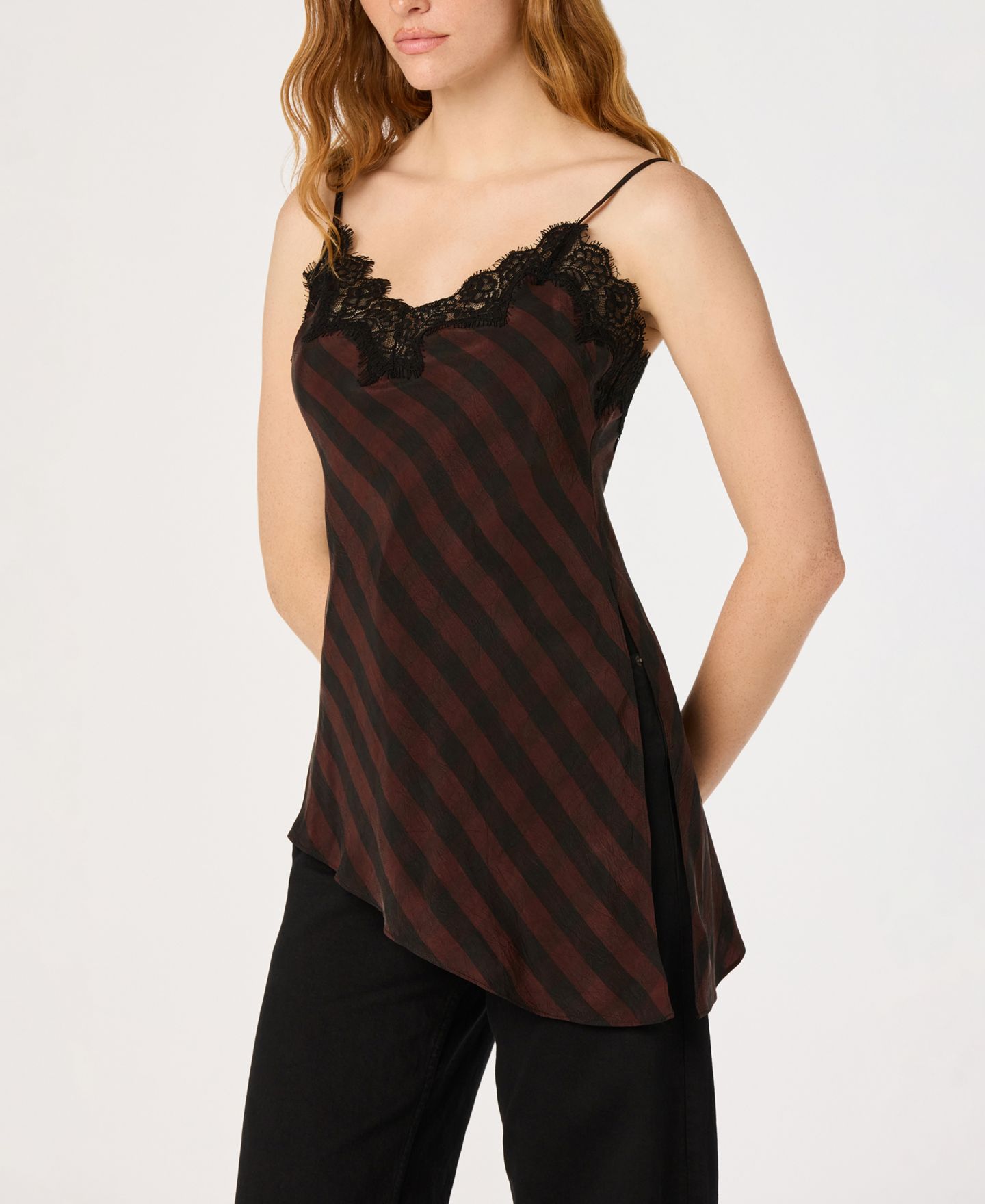 Женский топ ASTR the Label Laura Sleeveless Asymmetric, цвет: Клетчатый — фото 2