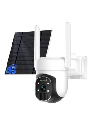 4G LTE Cellular PTZ Solar Security Camera, No WiFi Needed, 2K QHD Color Night Vision, AI Motion Detection, IP66 Waterproof