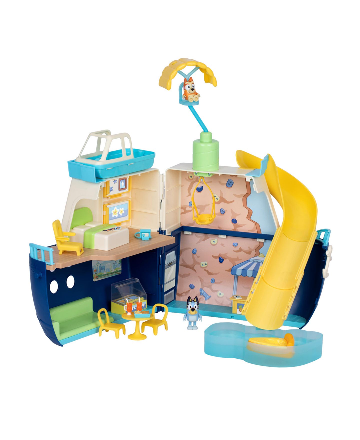 Детский игровой набор Bluey Cruise Ship 6-Play-Area 13-Piece Playset, Ages 3+ — фото 12