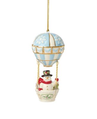 Snowman Hot Air Balloon Ornament
