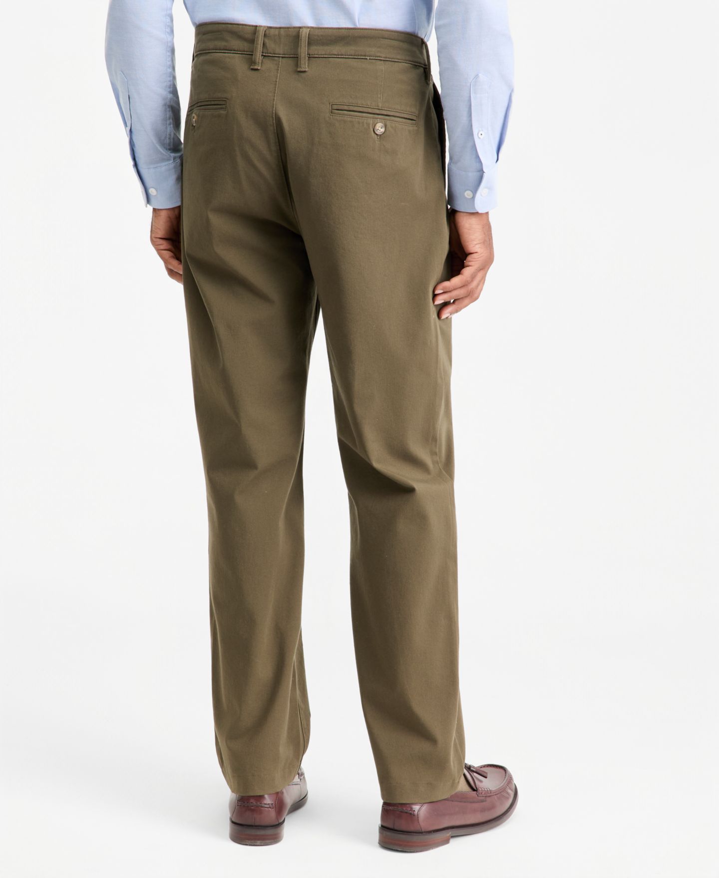 Мужские брюки Club Room Relaxed-Fit Pleated Chinos, Macy's Exclusive, цвет: Глубокий оливковый — фото 3
