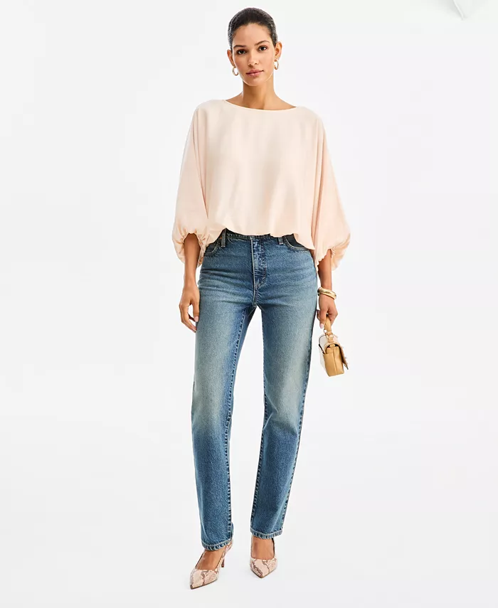 Women's High-Waist Straight-Leg Jeans