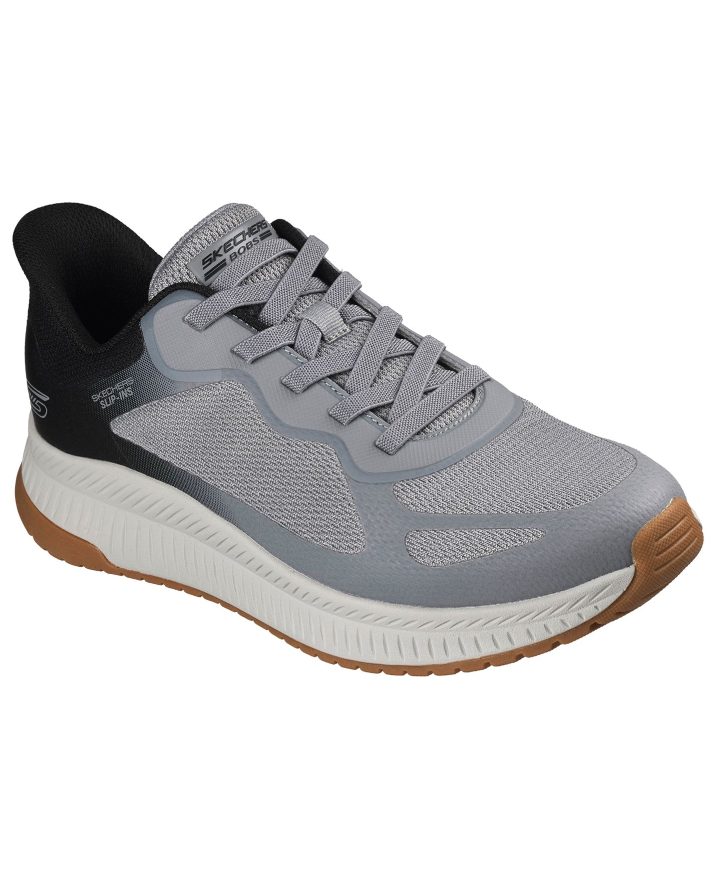 Мужские кроссовки Skechers Slip-Ins: Bobs Sport Squad Chaos 4 Lifestyle, цвет: Серый / Разноцветный — фото 1