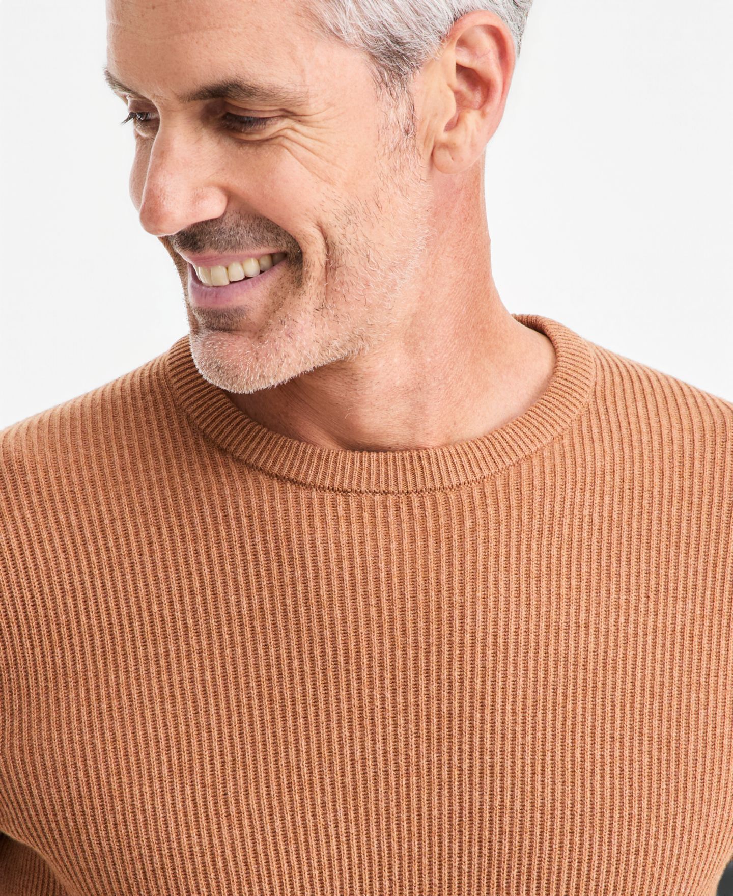 Мужской свитер Club Room Stitch Crewneck, цвет: Орех — фото 3
