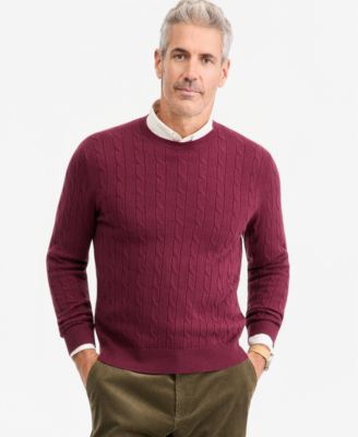 Men's Cable-Knit Crewneck Sweater, Macy's Exclusive