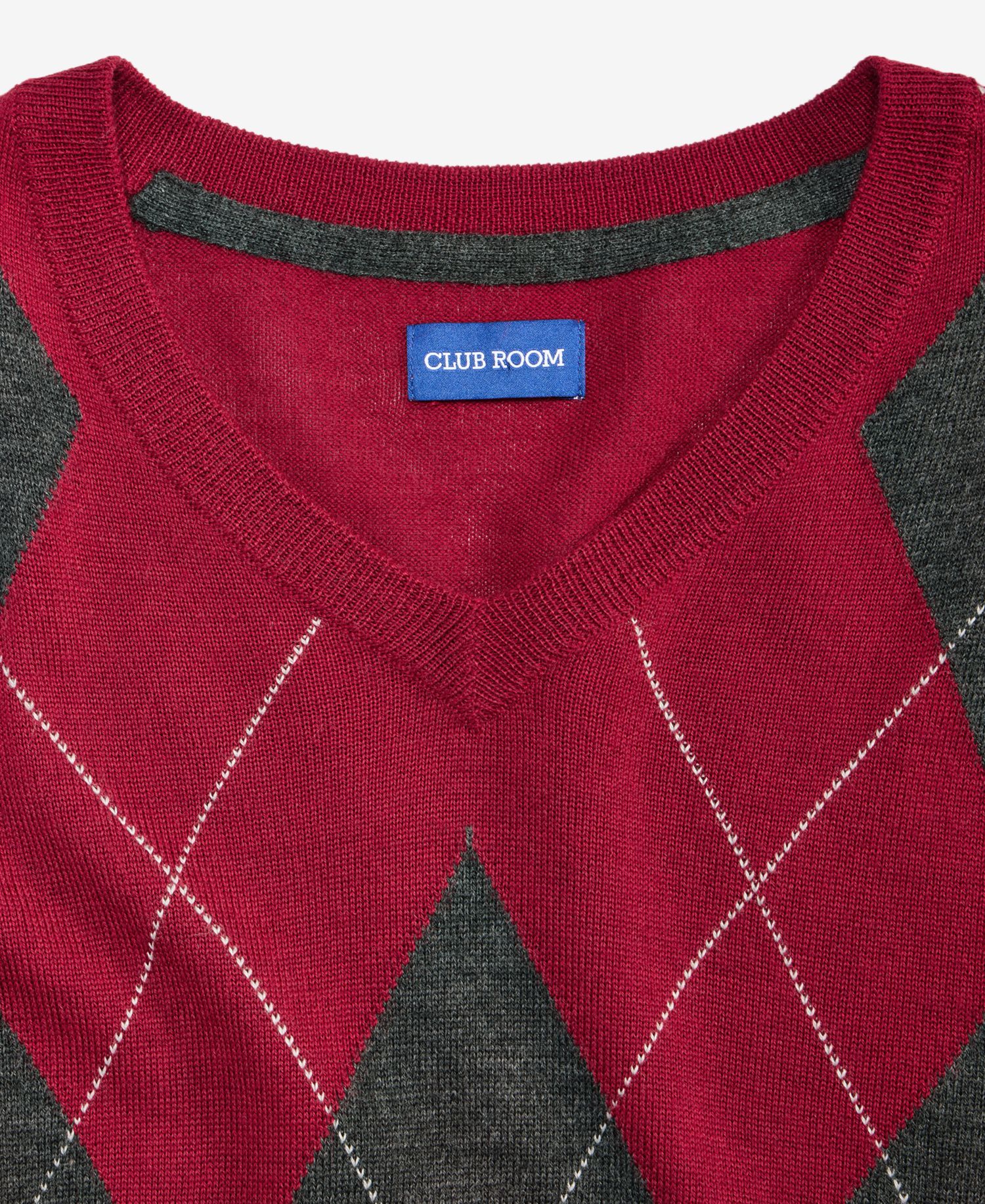 Men's Argyle V-Neck Sweater