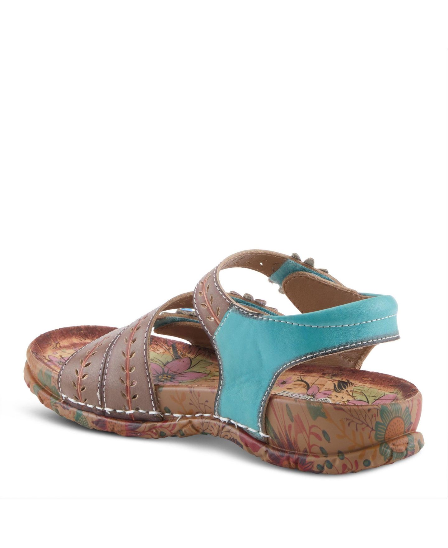 Женские сандалии L'Artiste Anewtrio Wedge Sandal with Leather Upper, цвет: Серый разноцветный — фото 6