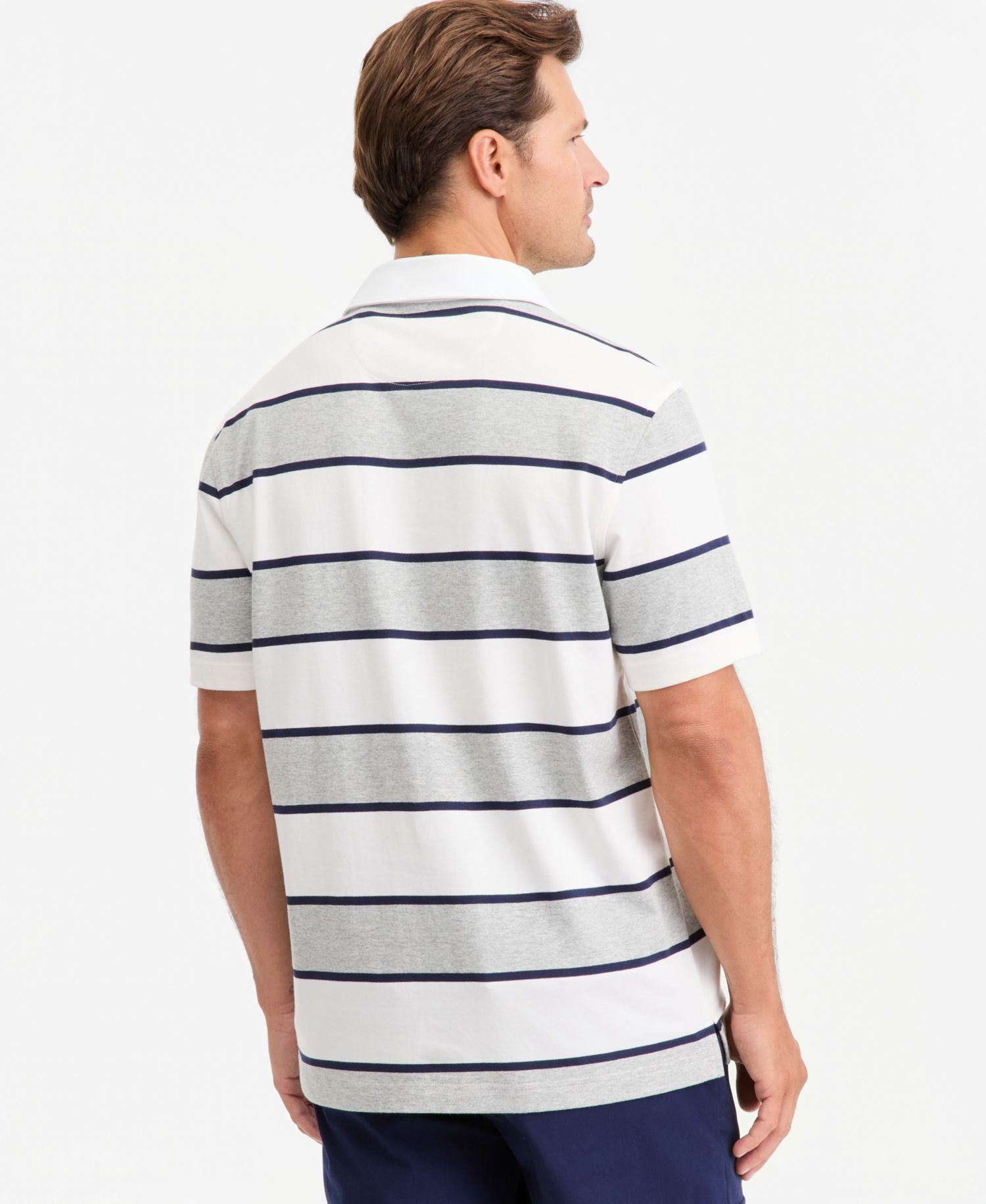 Men's Stripe Short-Sleeve Rugby Shirt