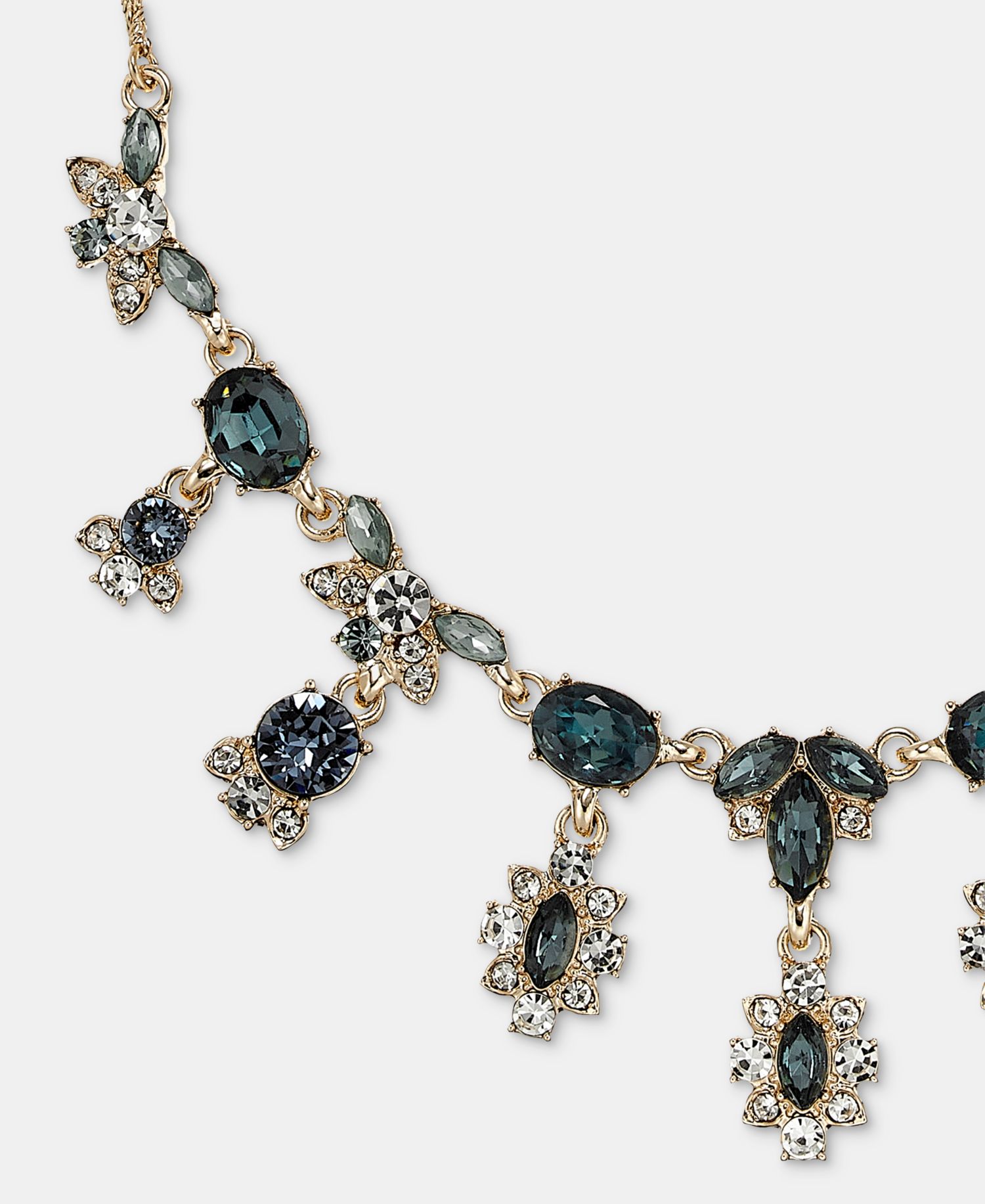 Stone Shaky Statement Necklace, 16" + 3" extender