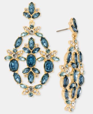 Stone Orbital Drop Earrings 