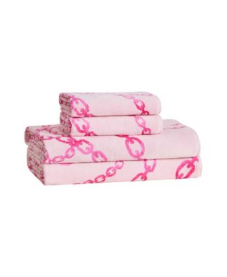 Printed Jacquard Cotton 4-Piece Bath Towel Set
