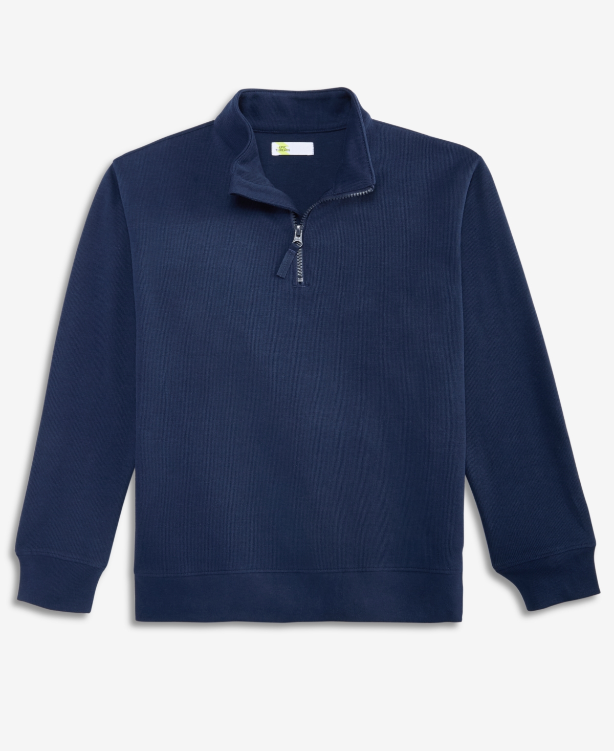 Epic Threads Kids' Toddler Boys' 12m-5t Ribbed Quarter-zip Sweater, Macy's Exclusive In Navy Nautical
