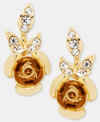 Pav&eacute; Flower Stud Earrings 