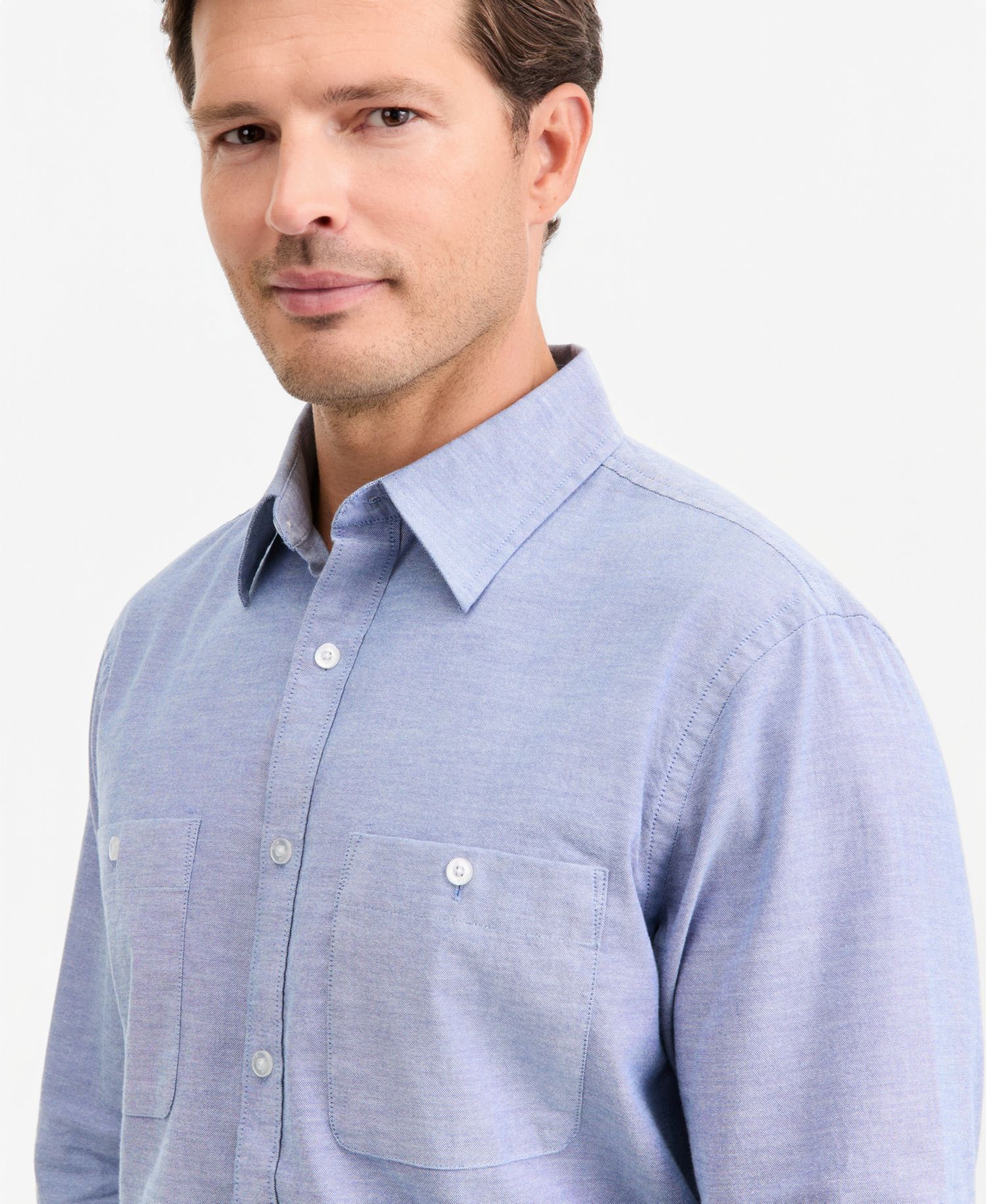 Men's Two-Pocket Long-Sleeve Oxford Shirt